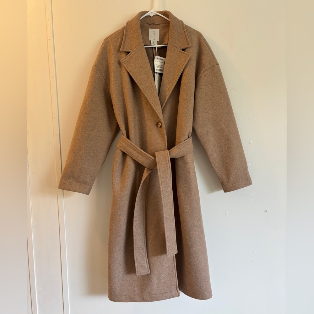 Joie Tan Long Coat NWT Neverworn